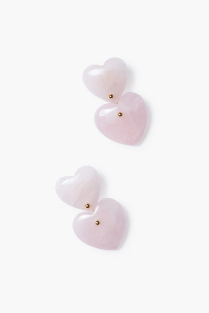 Orchid Pink Ellie Heart Earrings