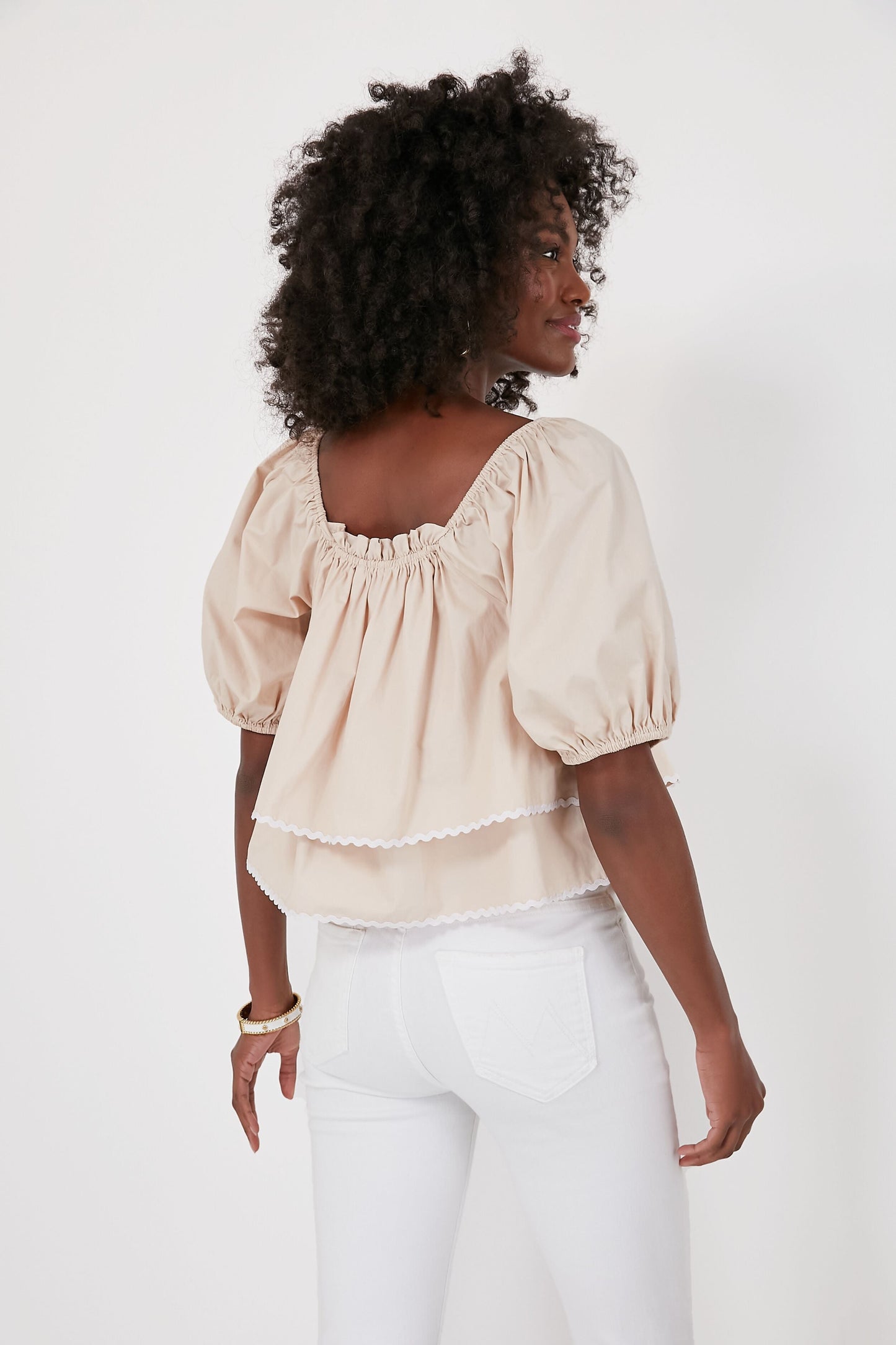Tan Ric-Rac Layered Suzie Top