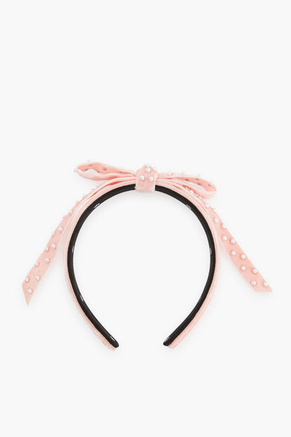 Blush Pearl Bardot Ribbon Slim Headband
