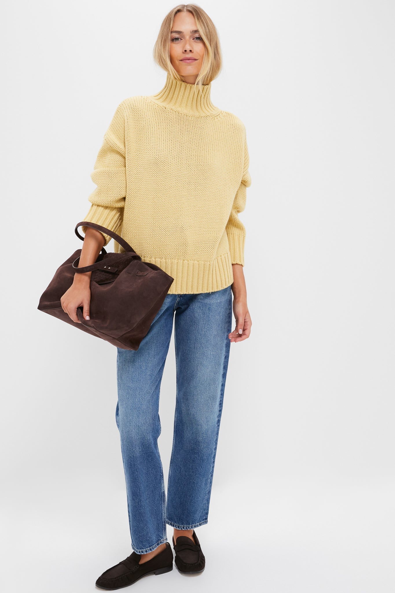 Straw Hannah Wool Blend Turtleneck Sweater