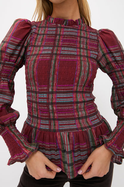 Red Plaid Jules Top