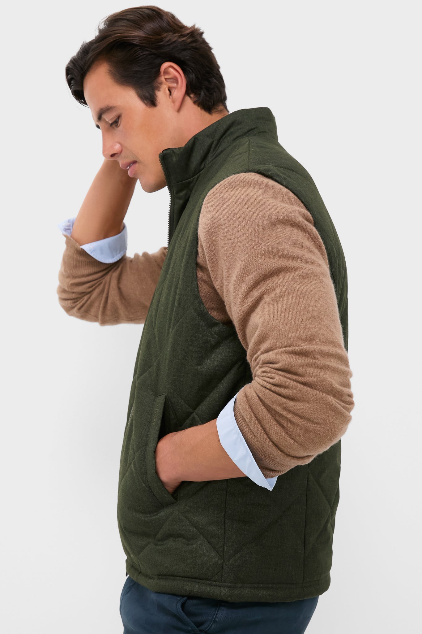 Olive Winter Finn Gilet