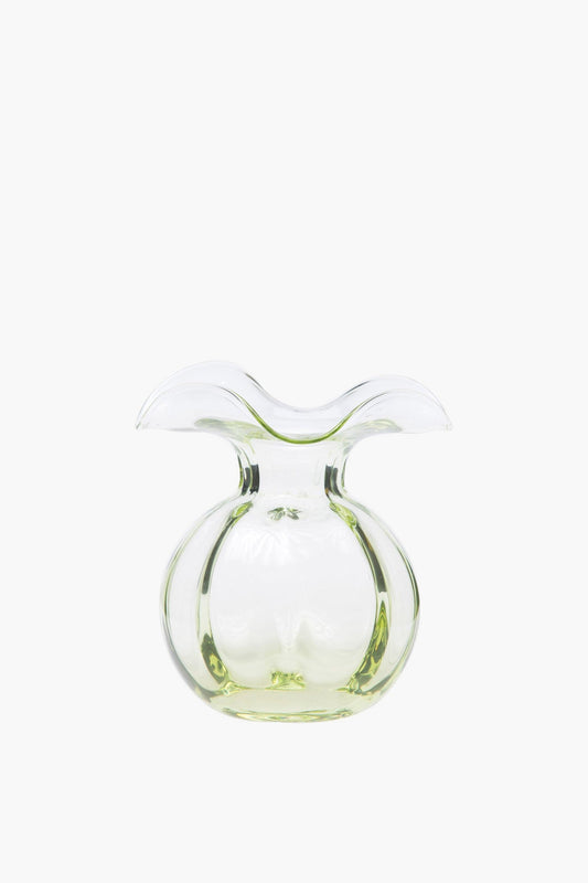 Hibiscus Glass Green Bud Vase