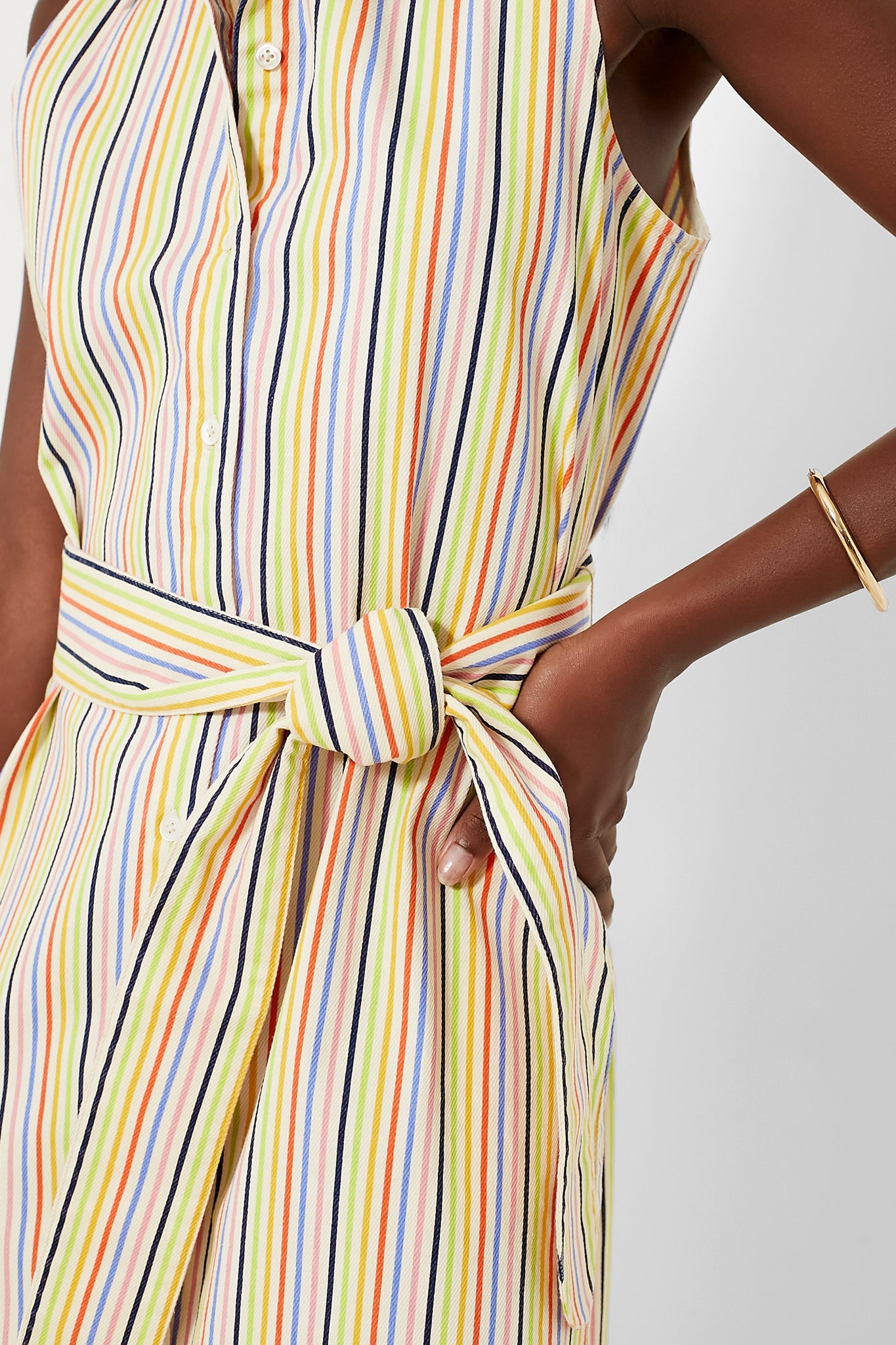 Rainbow Stripe Sleeveless Riley Dress