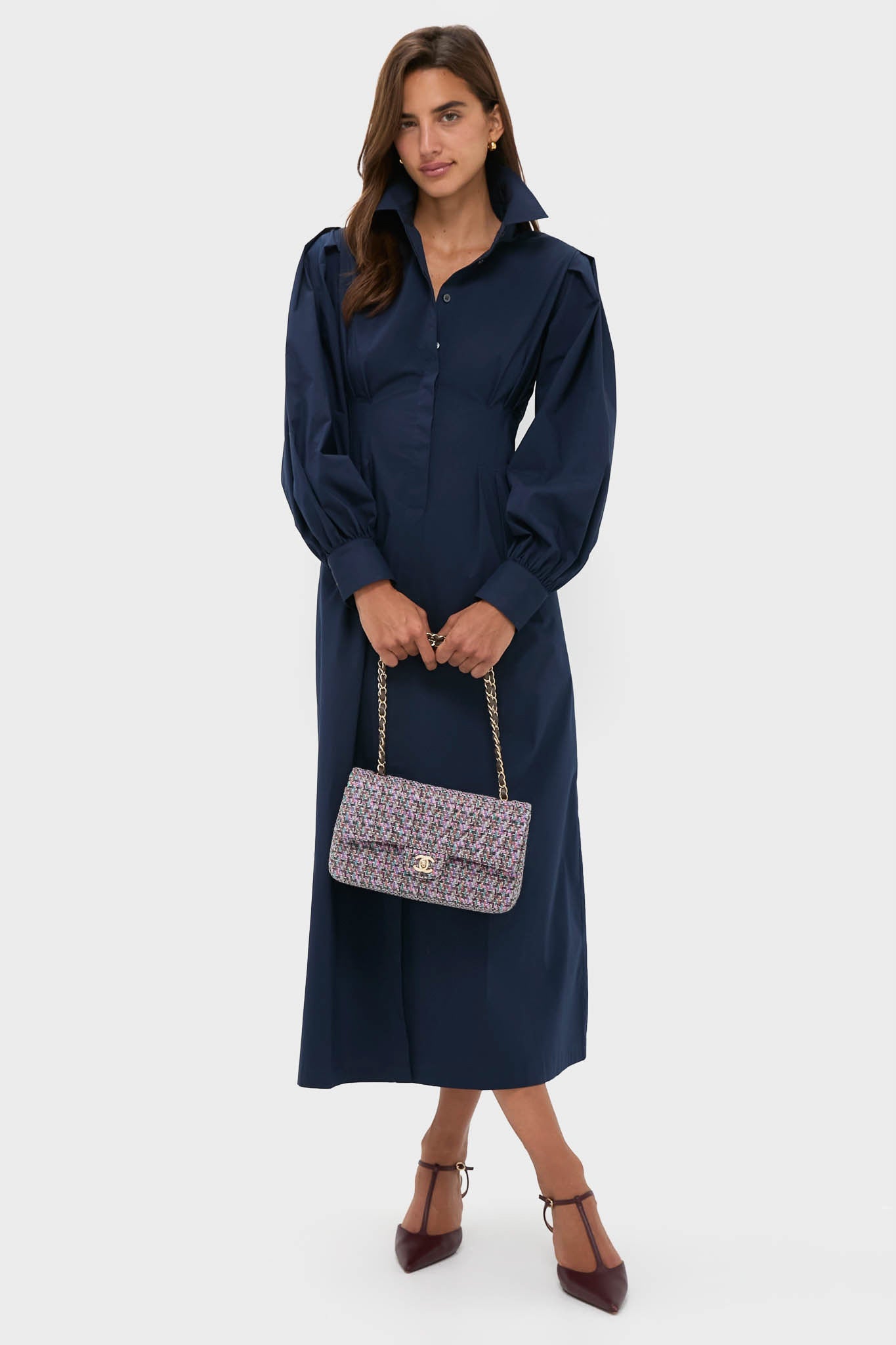 CHANEL Multicolor Pink Purple Soft Diagonal Pattern Classic 25 Crossbody