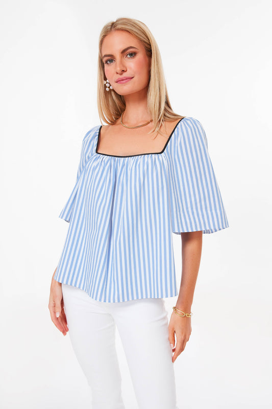 Blue Stripe Celia Top