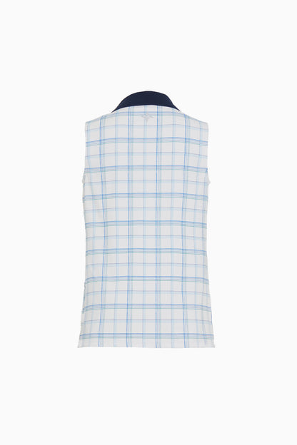 Provincial Plaid Sleeveless Caroline Polo