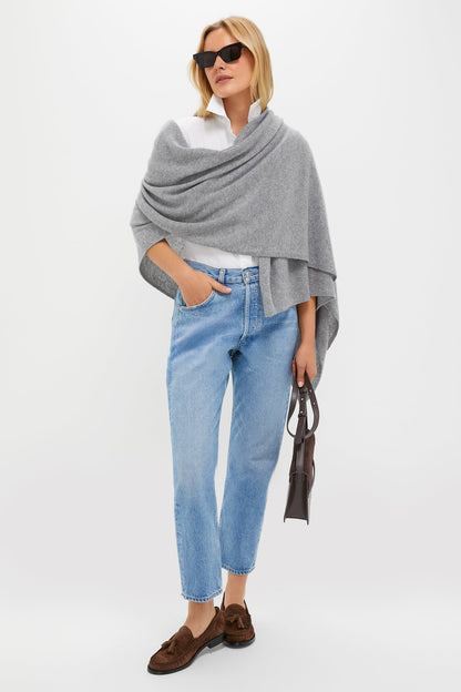 Shadow Gray Cashmere Blanket Scarf