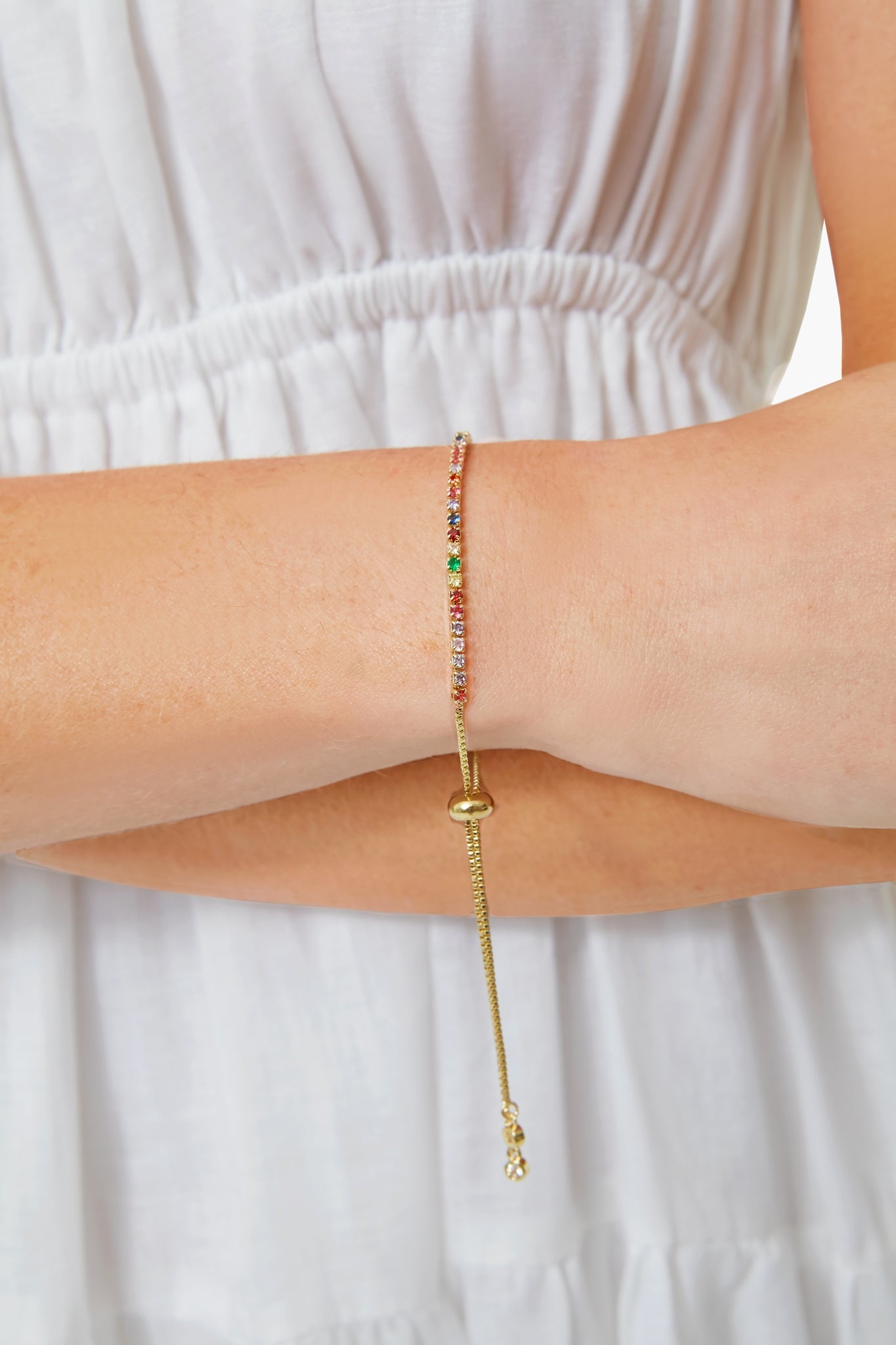 Mini Rainbow Tennis Bracelet