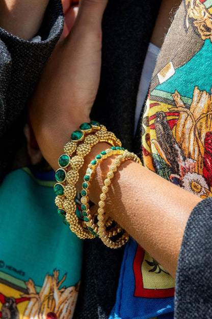 Berry Eternity Petite Hinged Bangle, S/M - Gold