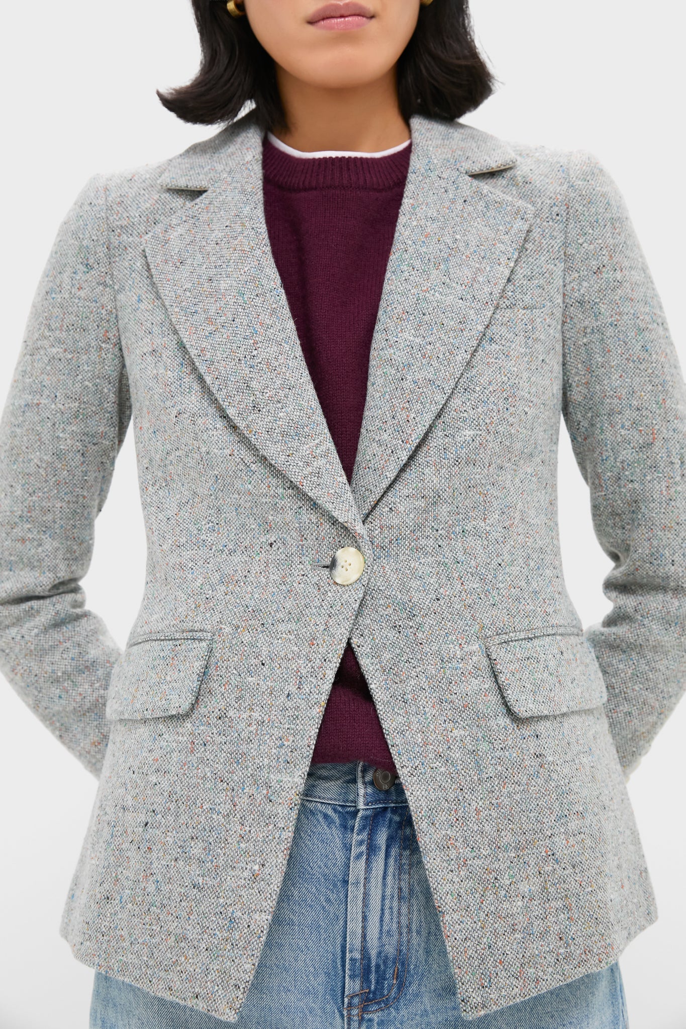 Antique Blue Melange Healy Dickey Jacket