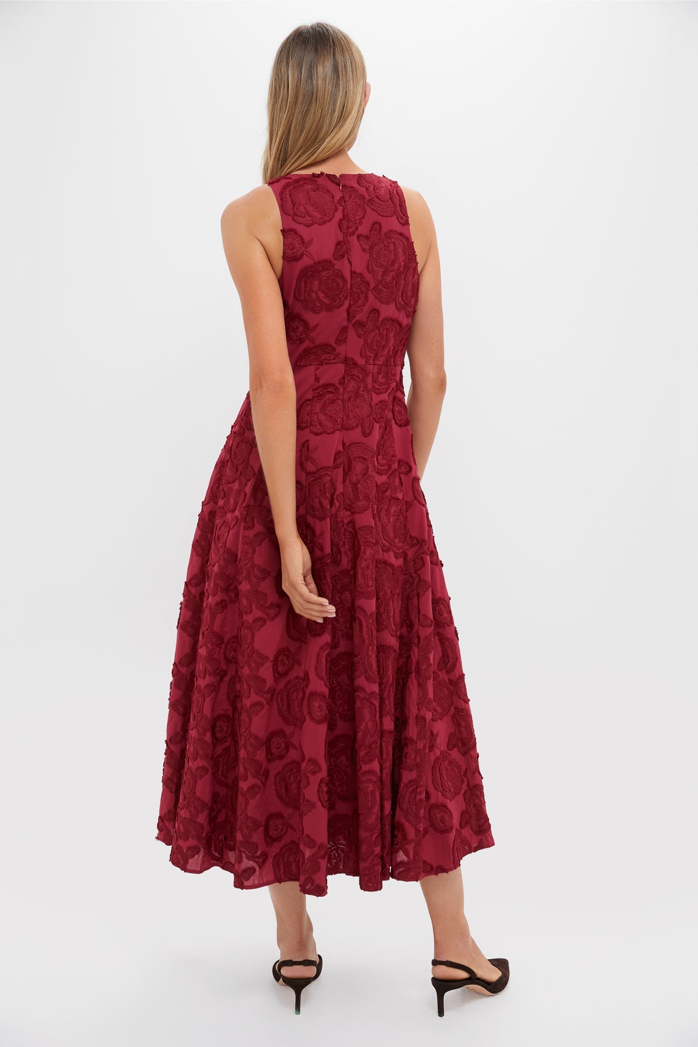 Ruby Textured Floral Melina Maxi Dress