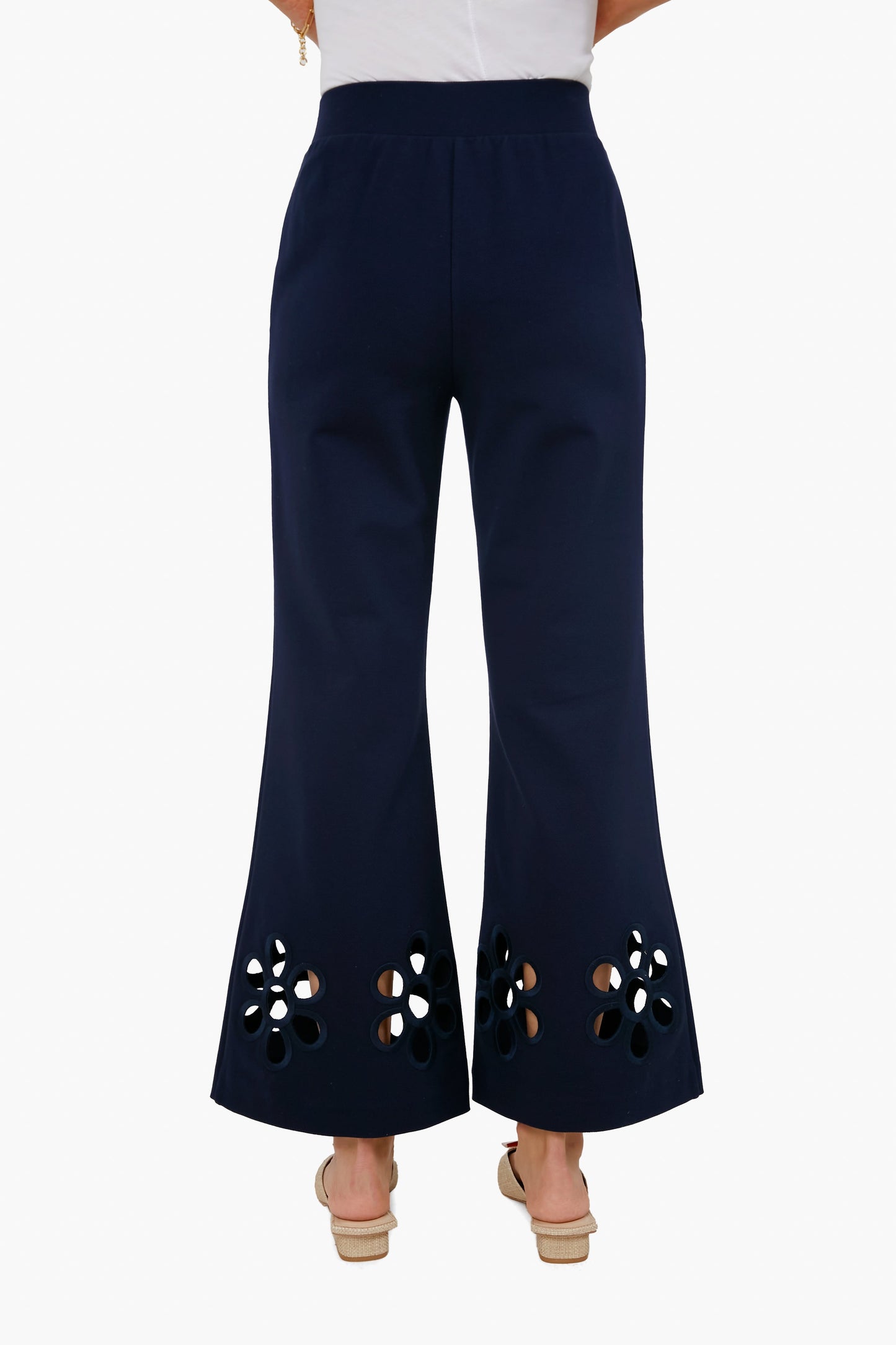 Marine Blue Embroidered Pant