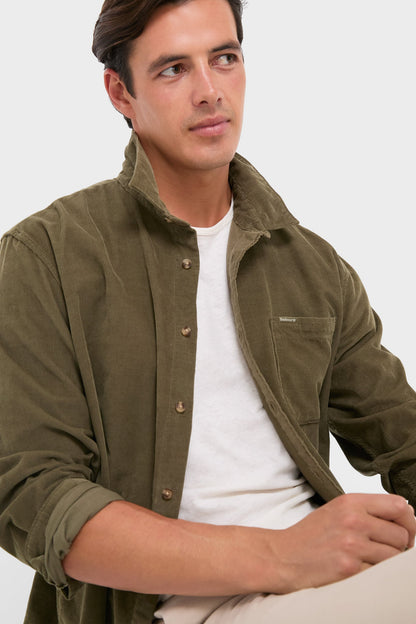 Olive Bramside Relaxed Cord Shirt