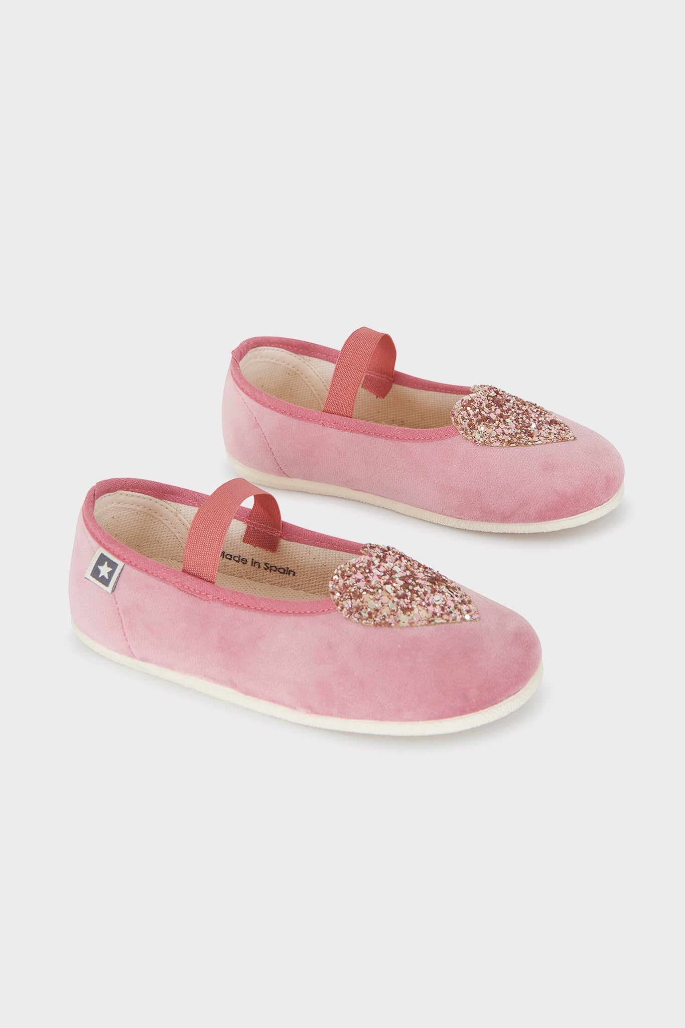Pink Velvet Mary Jane Flats