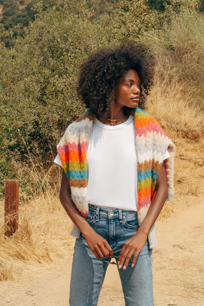 True White Boxy Crew Tee