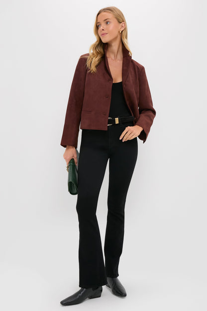 Deep Mocha Vegan Suede Zaria Jacket