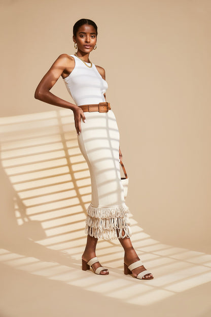 Canvas and Leather Mercer Heels