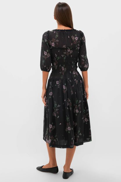 Wildflower Print Andrine Midi Dress