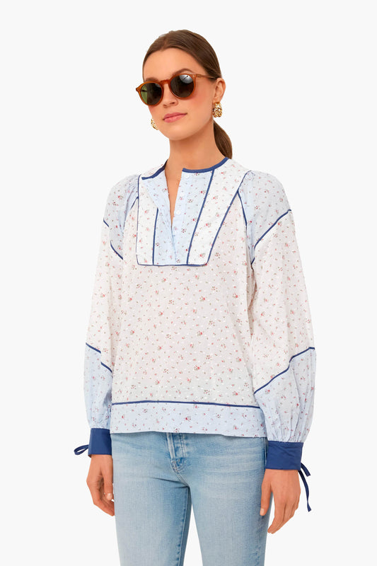 Ditsy Blue And White Rebecca Shirt