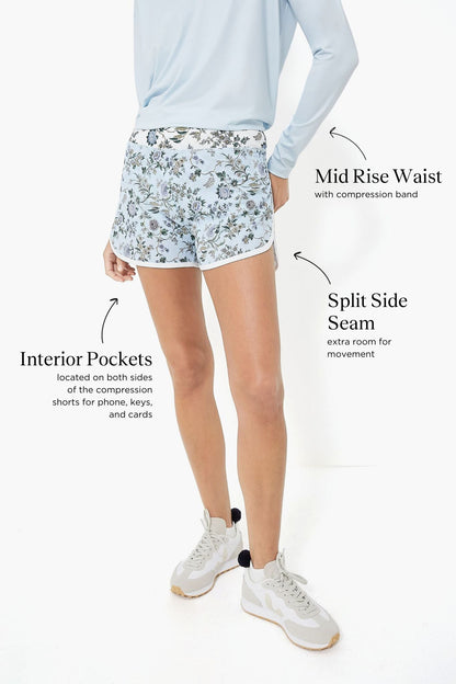 Light Blue Wildflower Jane Tennis Short