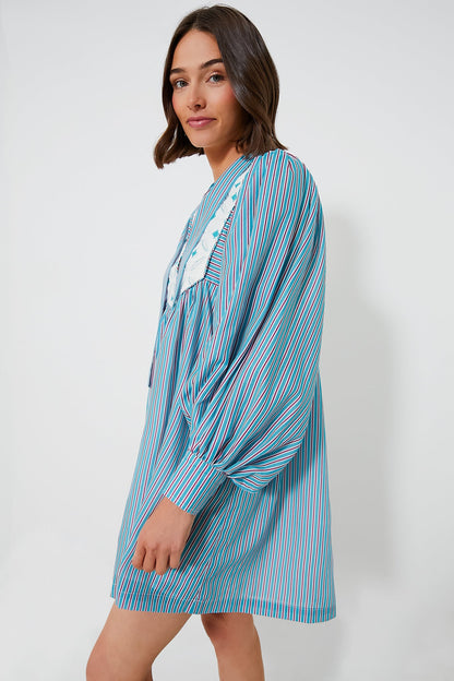 Blue Stripe Juliette Dress