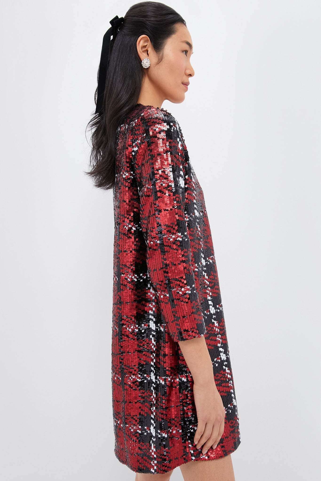 Red Sequin Pierre Dress