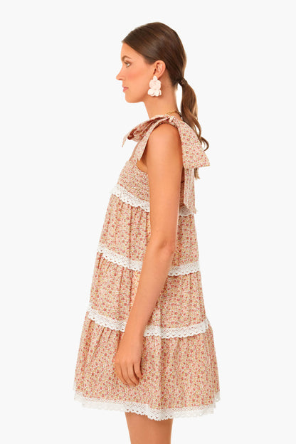 Floral Bow Tie Tellie Mini Dress