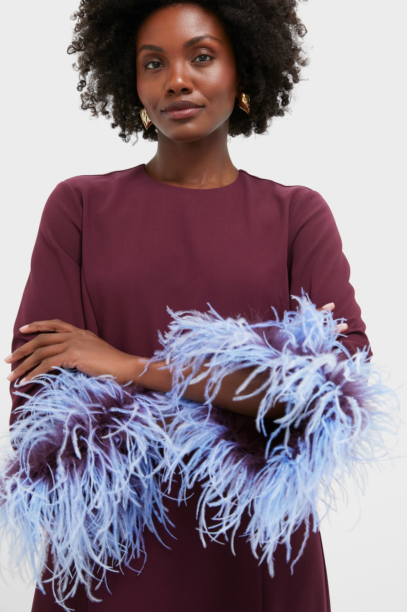 Winetasting Feather Eleanor Dress