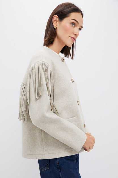 Melange Gray Fringe Purcell Jacket