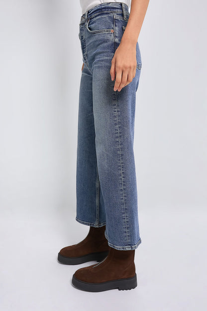 Crafted Indigo High Rise Wide Leg Crop