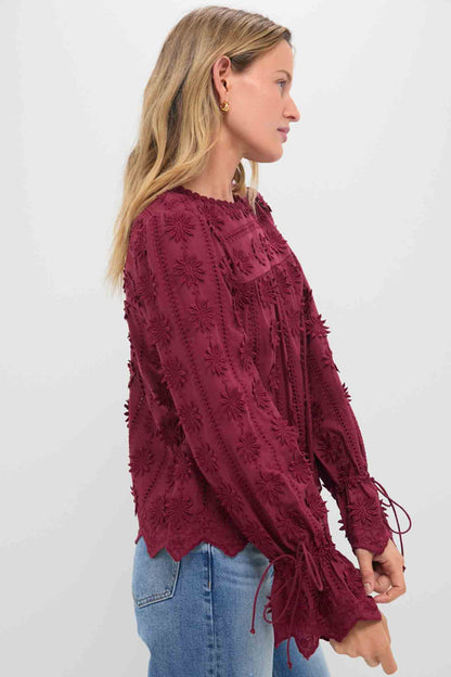 Wine Tirza Blouse