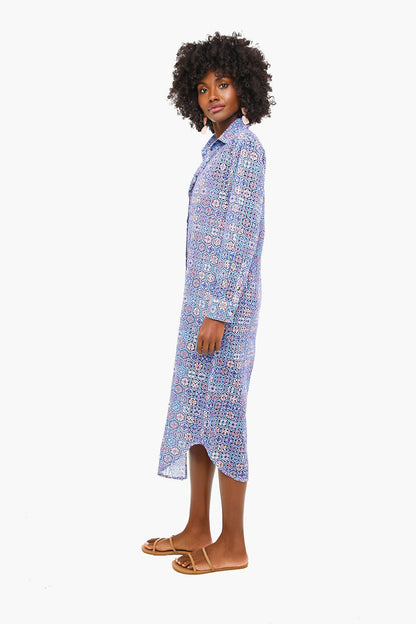 Patchwork Print Oxford Maxi