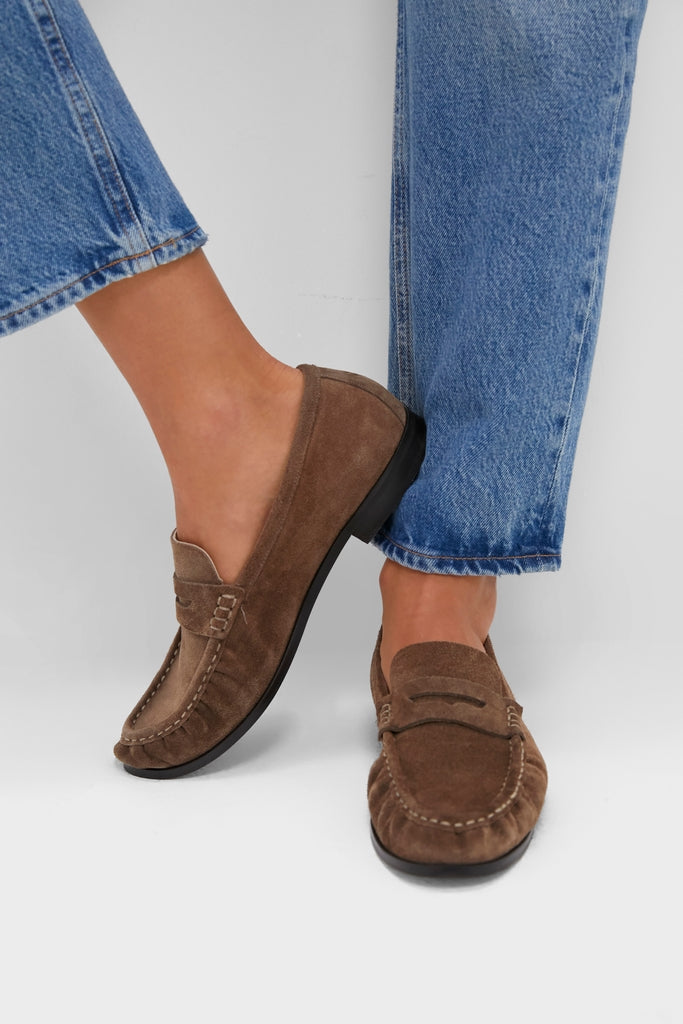 Mocha Suede Vivian Loafers