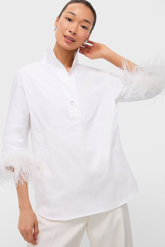 White Feather Willow Blouse