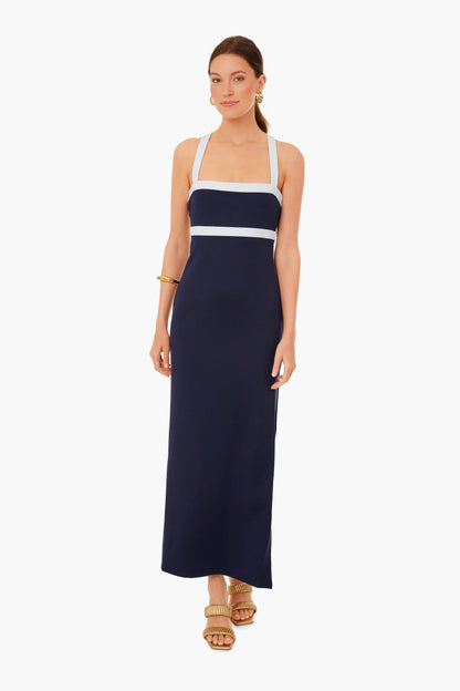 Navy Augustine Midi Dress