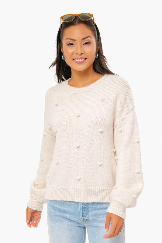 Oatmeal Pom Pom Sweater