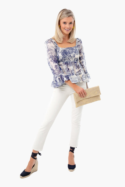 Royal Safari Smocked Top