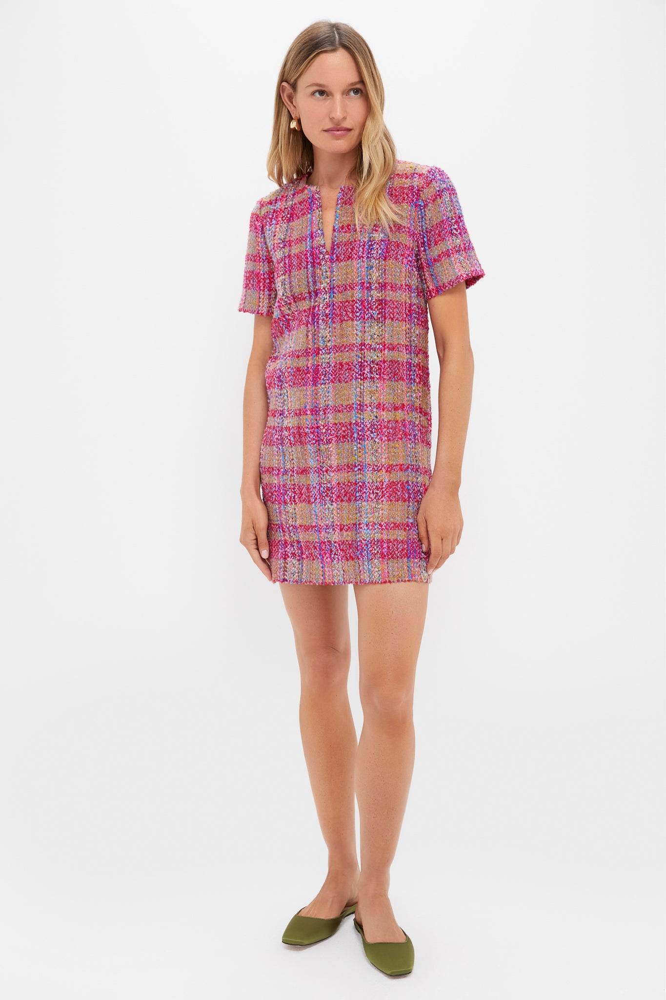 Pink Multi Tweed Eadie Mini Dress