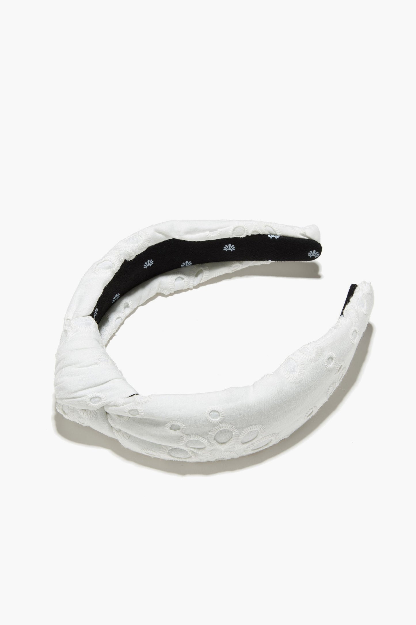 White Eyelet Knotted Headband