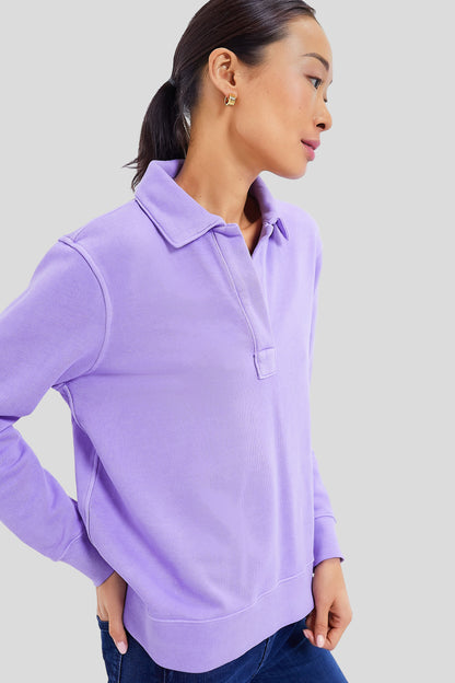 Freesia Polo Popover Sweatshirt