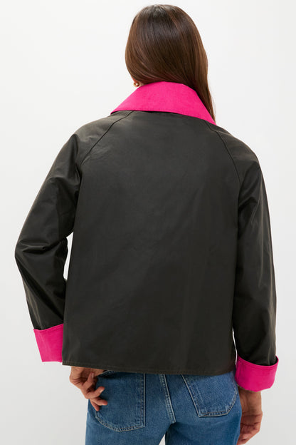 Olive and Hot Pink Icons Spey Wax Jacket