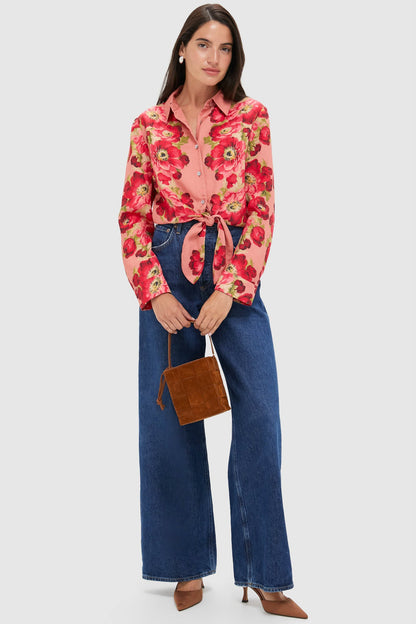 Coral Poppy Rebecca Blouse