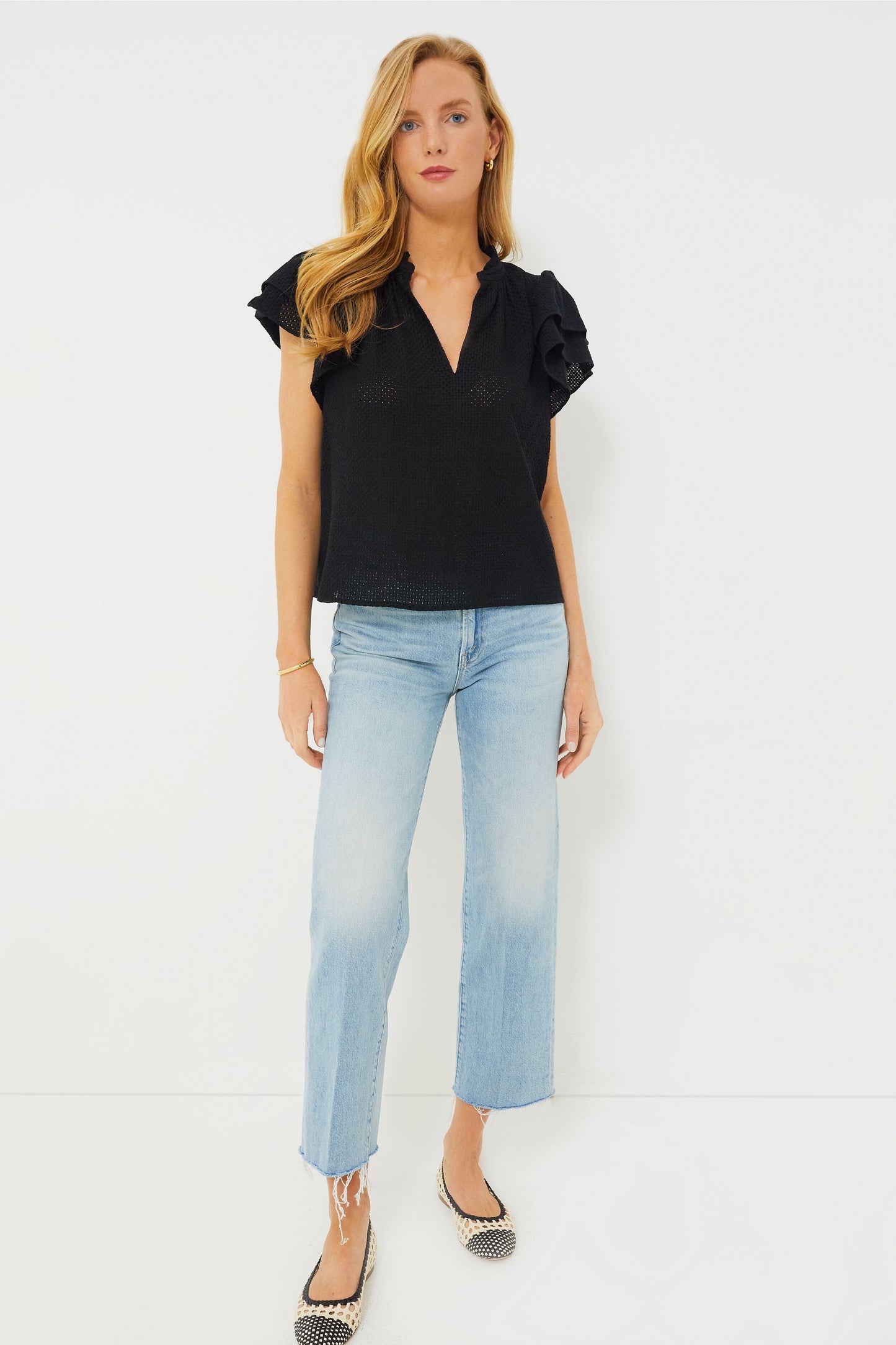 Black Eyelet Hastings Blouse