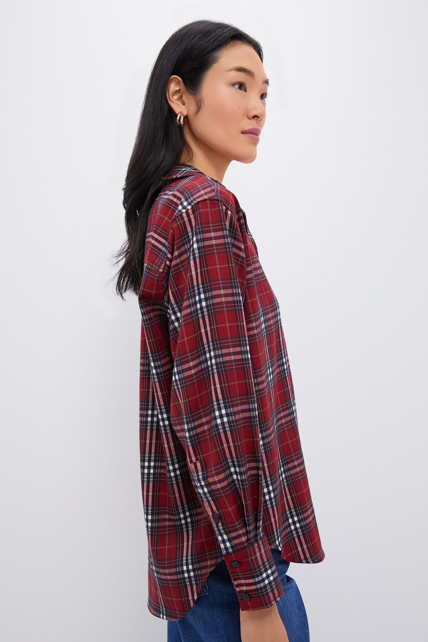 Red Plaid Nadine Boyfriend Button Down