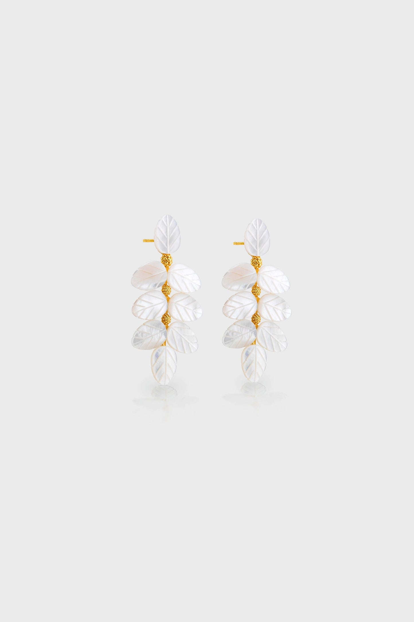 Mermaid Garden Vine Drop Earrings - MOP