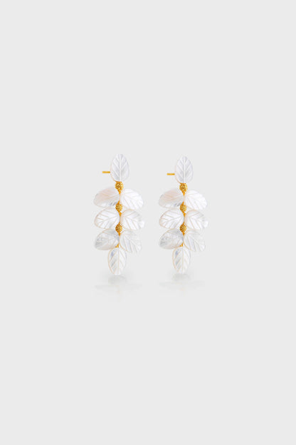 Mermaid Garden Vine Drop Earrings - MOP