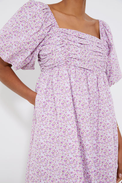 Purple Floral Bartlett Mini Dress