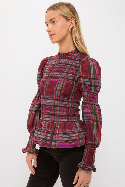 Red Plaid Jules Top