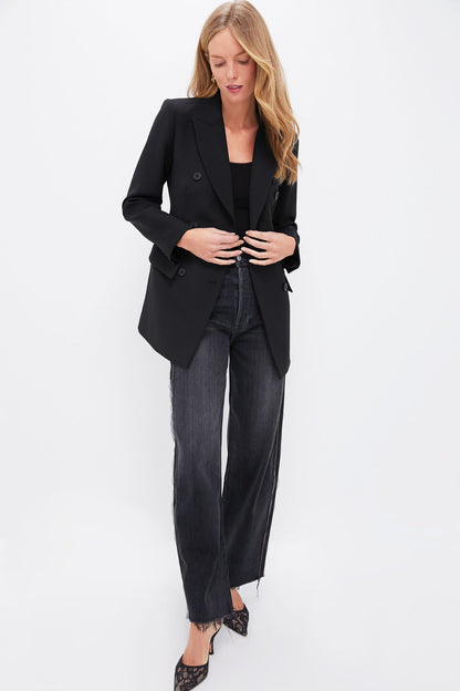 Vintage Charcoal Beaded Tux Stripe Nomad Jean